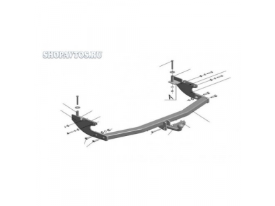 Фаркоп на Great Wall Hover H5 SUV 2011г.-по н.в. от AvtoS Фаркоп на Great Wall Hover H5 SUV 2011г.-по н.в.