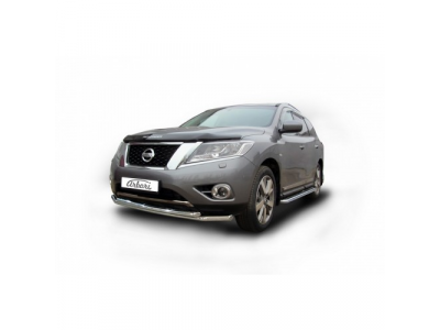 Защита переднего бампера Arbori d57+d57 двойная NISSAN PATHFINDER 2014- от ARBORI Защита переднего бампера Arbori d57+d57 двойная NISSAN PATHFINDER 2014-
